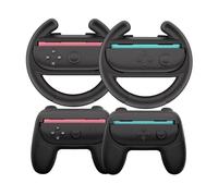 Steering Wheels Compatible with Nintendo Switch 2 Joy-Con Grip Racing Wheels for Mario Kart 8 Deluxe,4 in 1 Mario Kart Game Switch 2 Steering Wheel Grip Cover Joy-Con Controller Accessories