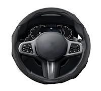 Steering Wheels Cover For Bmw E46 F20 E87 E39 E91 G20 F31 E93 For X3 E83 E61 For M2 F30 For X5 E90 Breathable Hole Leather Steering Wheel Cover Segmented(Black Round 3Piece)