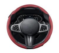 Steering Wheels Cover For Bmw E46 F20 E87 E39 E91 G20 F31 E93 For X3 E83 E61 For M2 F30 For X5 E90 Breathable Hole Leather Steering Wheel Cover Segmented(Red Round 3Piece)