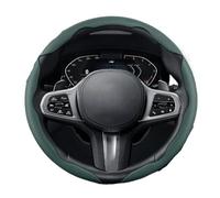 Steering Wheels Cover For Bmw E46 F20 E87 E39 E91 G20 F31 E93 For X3 E83 E61 For M2 F30 For X5 E90 Breathable Hole Leather Steering Wheel Cover Segmented(Green Round 3Piece)
