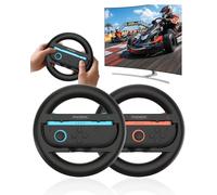 Steering Wheels for Mariokart NS 2 Gen Switch & OLED JoyCons, JoyCon Racing Wheels for Mario Kart 8 Deluxe, Switch Steering Wheel Joycon 2 Gen Controller Race Accessories (2x Black)