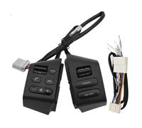 SteeringWheel Cruise Control Switch For Nissan Sylphy 2005-2018 For Tiida 2005-2008 Left+Right Volume Phone Button Switch Steering Wheel Control Button(Black-pit-wire)