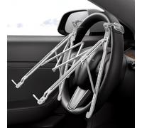 STEERTOP 2-in-1 Laptop Holder for Car - Foldable Aluminum Steering Wheel & Desktop Mount, Adjustable Portable Workstation Table for Truck SUV Tesla