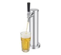 Steeviuzj Single Tap Draft Beer Tower Dispenser, Stainless Steel Kegerator Faucet Kit with Flow Control & Self-Closing Tap, 32cm Portable Beer Dispenser for Home Bar, Pub & Restaurant