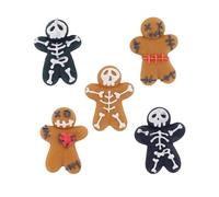 Stef Chef Halloween Edible Skeleton Ginger-Dead Men Sugar Pipings - 10 Pack