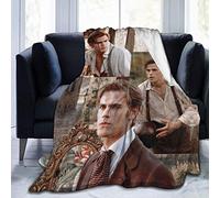 Stefan Salva-Tore Throw Blanket Vam-pire Dia-ries Classic Movies TV Show Series Character Poster TVD Decorative Paintings Gift Decor Photo Artwork Fans Gift Team Salvatore Merchandise 50 x 40 Inches