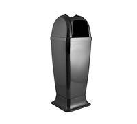 Stefanplast Diablo Bin with Ashtray, Anthracite, 50 Litre
