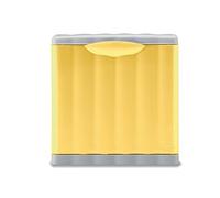 Stefanplast Ecospace Rectangular Storage Box, Plastic, 20 Litres, Yellow/Grey