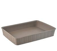 Stefanplast Elegance Basket, Dove Grey, Large/35.5 x 26 x 6 cm