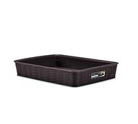 Stefanplast Elegance Basket, Moka, Large/35.5 x 26 x 6 cm