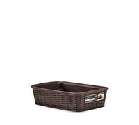 Stefanplast Elegance Basket, Moka, Small/20 x 14 x 6 cm