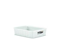 Stefanplast Elegance Basket, White, Medium/25 x 19.5 x 6 cm