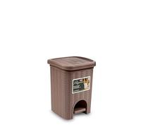 Stefanplast Elegance Bathroom Dustbin, Dove Grey, 20.5 x 20.5 x 28 cm
