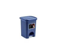 Stefanplast Elegance Bathroom Dustbin, Navy Blue, 20.5 x 20.5 x 28 cm