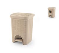 Stefanplast Elegance Rattan Waste Bin Cipria Polypropylene 6 L 21x21x28 h