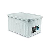 Stefanplast Elegance Storage Box, White, 29 x 39 x 21 cm, 30010