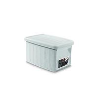 Stefanplast Elegance Storage Box with Lid, White, 19 x 29 x 16 cm