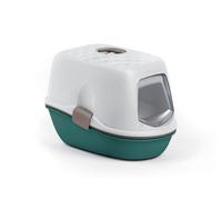 Stefanplast Furba Top Chic Hooded Litter Tray - White/grey