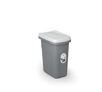 Stefanplast Home Eco System 25L Powder Grey/White Bin with Plastic Cover