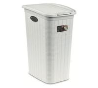 Laundry Basket Elegance 36 Liters White Rattan Stefanplast