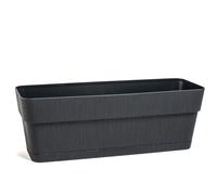 Stefanplast Plastic Flower Box With Water Reservoir, 50Cm, Anthracite