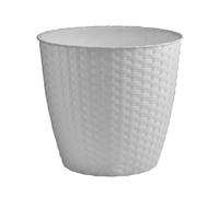 Stefanplast Plastic Flower Pot Tray Cover "Natural" 29cm Grey