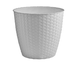Stefanplast Plastic Flower Pot Tray Cover "Natural" 29cm Grey