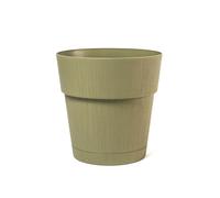 Stefanplast Plastic Flower Pot With Water Reservoir, 30Cm, Olive Green