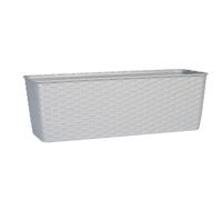 Stefanplast Plastic Planter Box Natural 40 Cm Grey