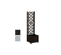 Stefanplast Square Planter with Shoulder Rest 43 cm Stone Grey Flowers Balcony Vase