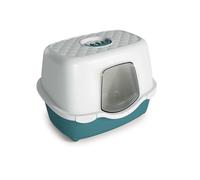 Stefanplast Tres Chic Indoor Hooded Cat Litter Tray - WhiteGreen