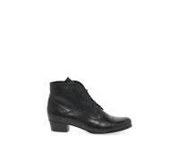 'Stefany 123' Victorian Lace Up Leather Ankle Boots Regarde le Ciel Black 7
