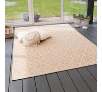 Steffensmeier Bergen Outdoor Patio Rug - Durable, Weather-Resistant, UV-Protected | Perfect for Porches and Backyards, Diamond Beige, Size: 80x150 cm (2'7"x5')