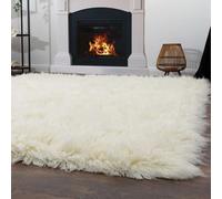 Steffensmeier Flokati Shaggy Rug Flokati 1500 | Wool, Natural, Size: 90x160 cm (3'x5'3") Original From Greece, Living Room and Bedroom Rug