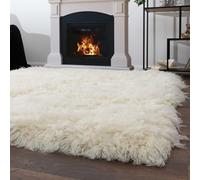 Steffensmeier Flokati Shaggy Rug Flokati 3000 | Wool, Natural, Size: 140x200 cm (4'6"x6'6") Original From Greece, Living Room and Bedroom Rug