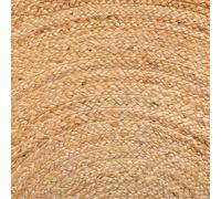 Steffensmeier Natural Goa Box Jute Rug - Handwoven, Eco-Friendly Boho Area Rug for Living Room, Bedroom and Home Décor | 200x200 cm (6'6"x6'6")