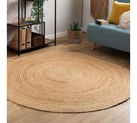 Steffensmeier Natural Goa Round Jute Rug - Handwoven, Eco-Friendly Boho Area Rug for Living Room, Bedroom and Home Décor | Ø 200 cm (6'6")