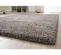 Steffensmeier Twilight Shaggy Rug - Soft High Pile, Cozy Plush Carpet, Modern Area Rug for Living Room, Bedroom, Home Decor | Marled Grey, 160x160 cm (5'3"x5'3")