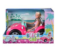Steffi Love Beach Car, speelpop in coole zomeroutfit met strandbuggy, 29 cm, van