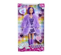 Simba 105733666 Steffi Love Fluffy Doll in Belt Dress with Fur Jacket and Great Fashion Accessories, 29 cm Toy Doll, from 3 Years