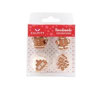 Stef's - Sugar Pipings - Christmas - Gingerbread Village Sugar Cake Decorations - 12PK