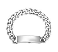 STEFWD Urn Bracelet For Ashes For Men Stainless Steel Cuban Link Chain Cremation Jewelry For Ashes Of Loved Ones Memorial Bangle Bracelet, 22 cm, Stainless Steel, no stone