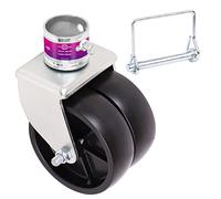 Stegewop 6" Trailer Jack Swivel Caster Dual Wheel Replacement,2000lbs Capacity with Pin Boat Hitch Removable