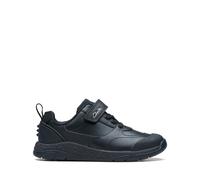 Clarks Steggy Stride K Black leather Kids Boys Shoes 7514-06F in a Plain Leather in Size 13.5