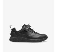 Clarks Steggy Stride Kid Black Leather Trainers, Riptape, School Shoes | Size: 9-Standard Fit Clarks Black 9-Standard Fit
