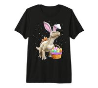 Stegosaurus Dinosaur Dino Rabbit Eggs Bunny Ears Cute Spring Premium T-Shirt