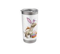 Stegosaurus Dinosaur Dino Rabbit Eggs Bunny Ears Cute Spring Stainless Steel Insulated Tumbler