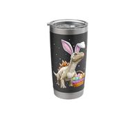 Stegosaurus Dinosaur Dino Rabbit Eggs Bunny Ears Cute Spring Stainless Steel Insulated Tumbler