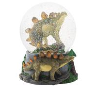 Stegosaurus Dinosaur Friends 100MM Musical Dinosaur Snow Globe Plays Tune Born Free