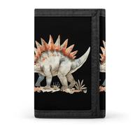 Stegosaurus Dinosaur Funny Trifold Wallet RFID Blocking Front Pocket Wallets with ID Window Gifts for Men Women